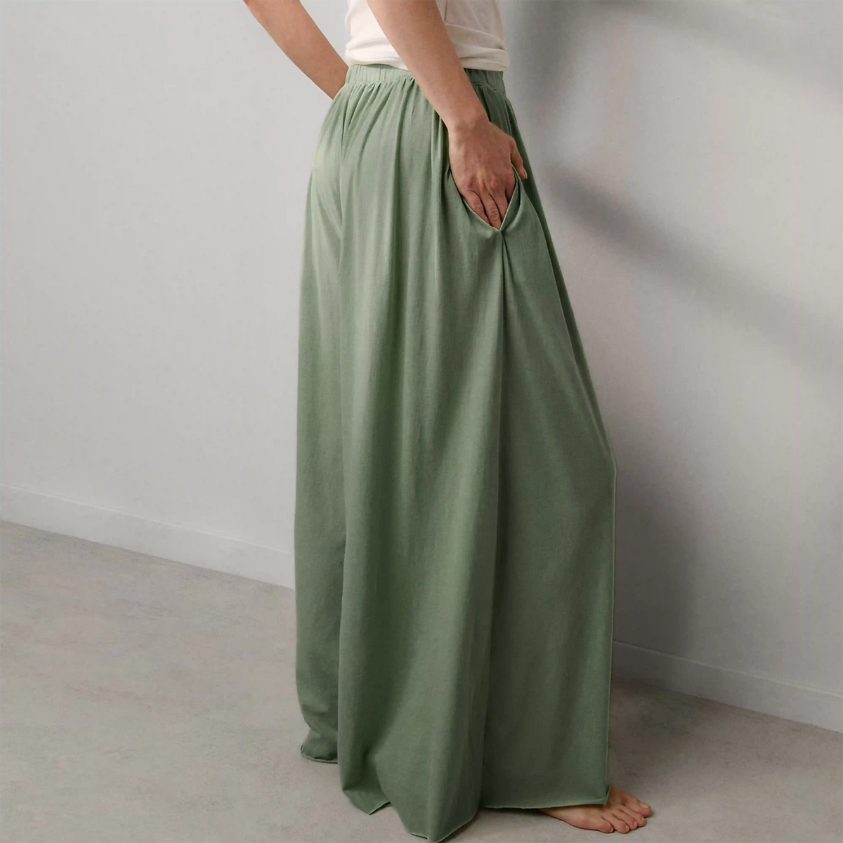 Organic Pima Wide Leg Pant