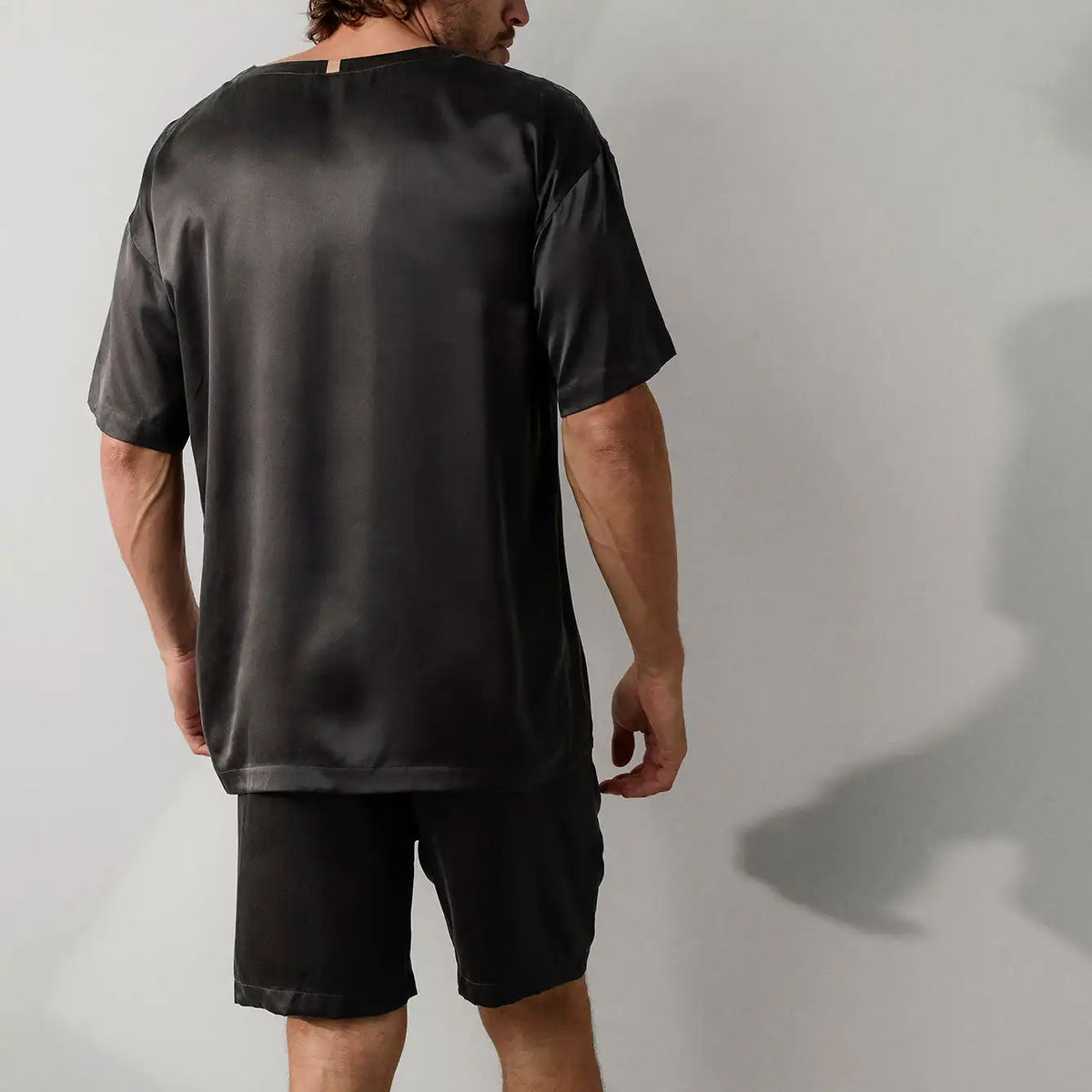 Men's Washable Silk Short Set