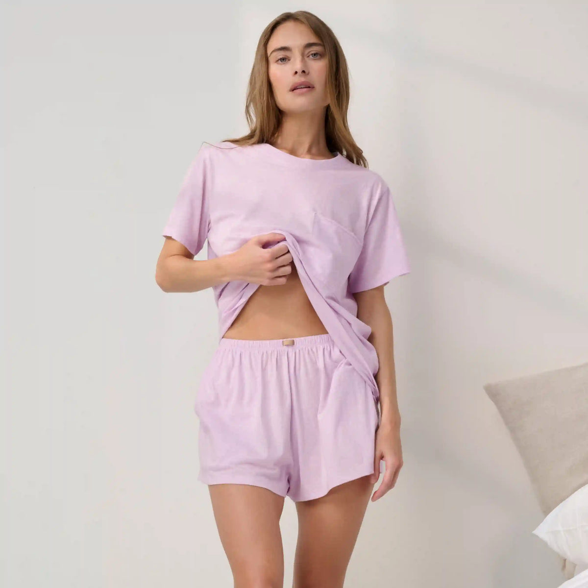 Organic Pima Tee Short Set