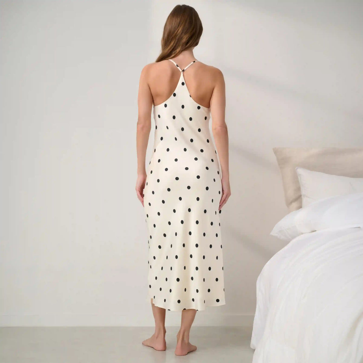 Washable Silk Bias Midi Slip Dress