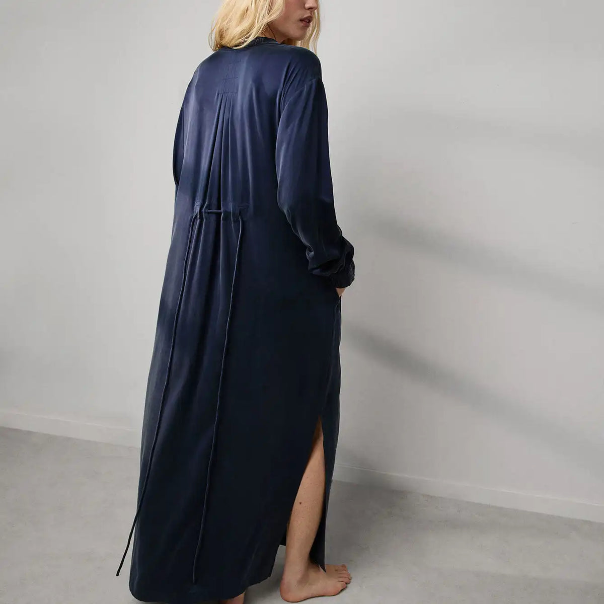 Washable Silk Long Robe