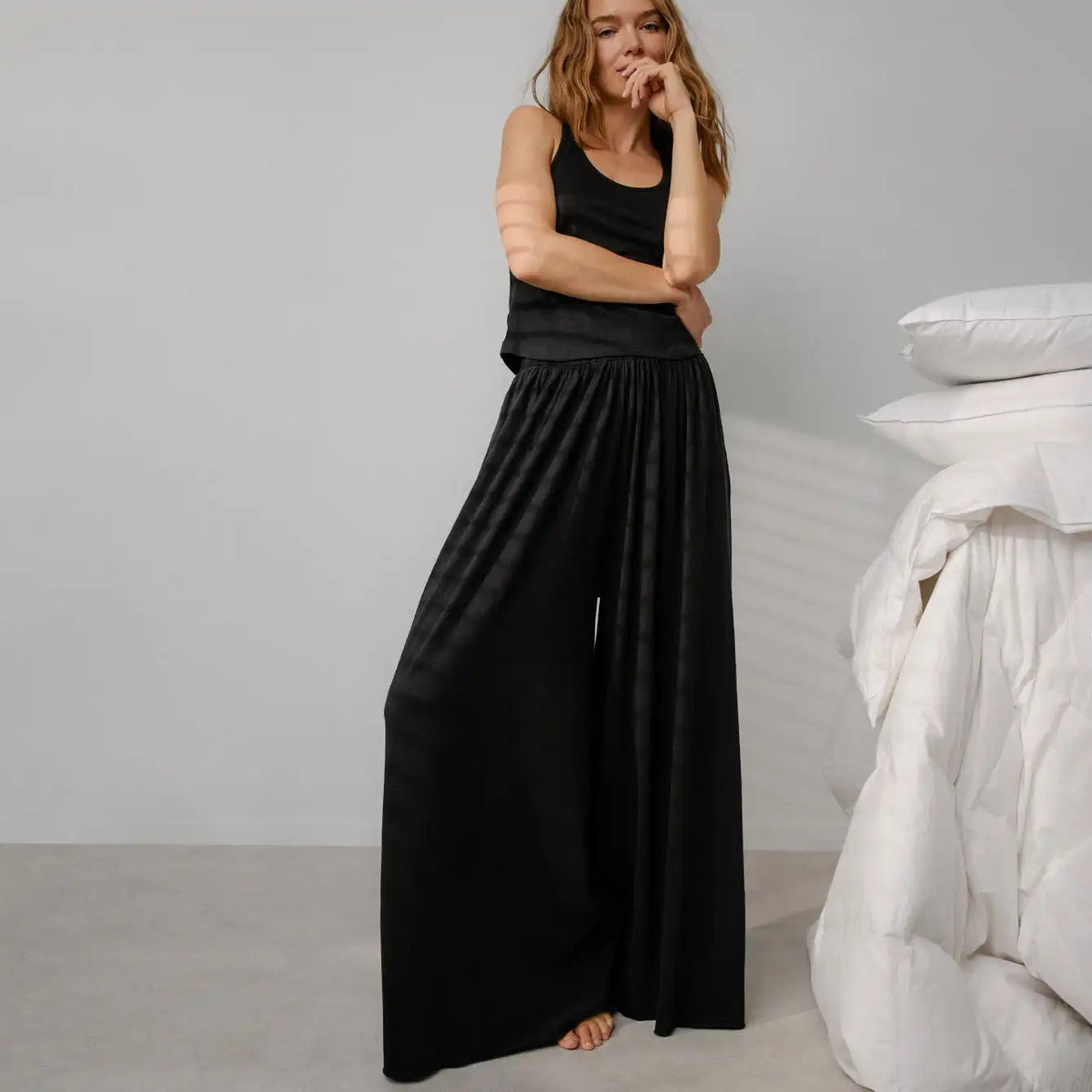 Organic Pima Wide Leg Pant
