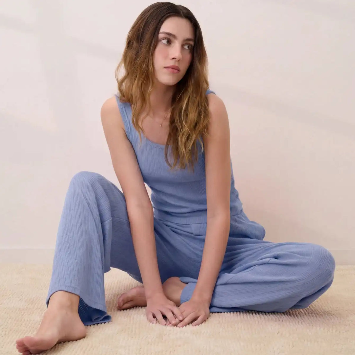 Pointelle Scoop Neck Tank
