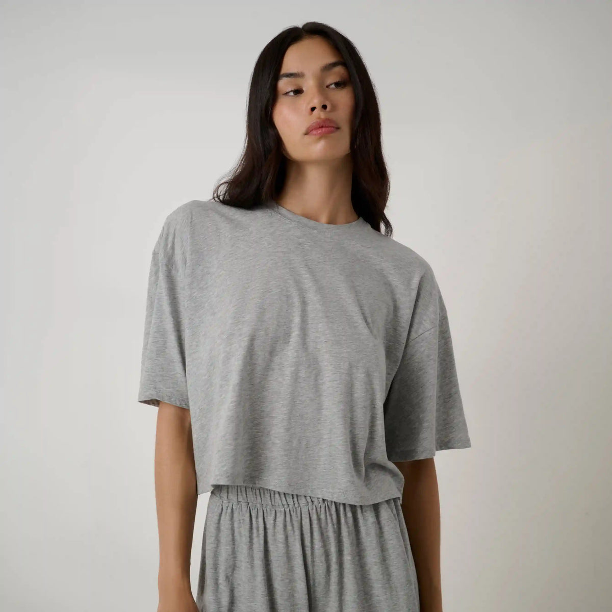 Organic Pima Cropped Easy Tee