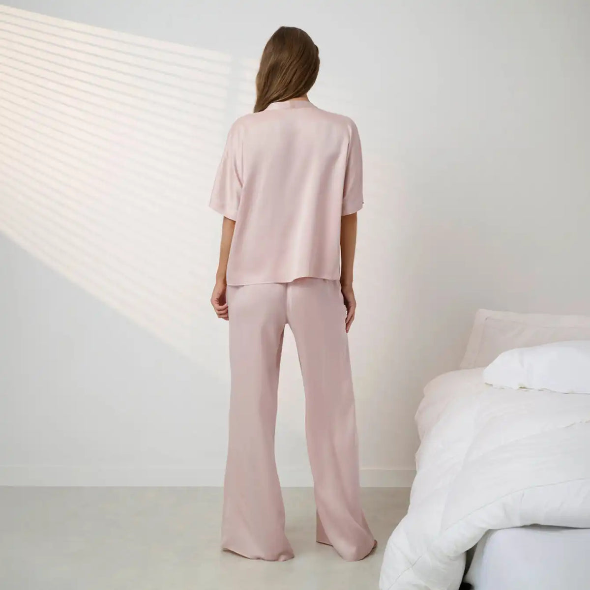 Washable Silk Crossover Pant Set
