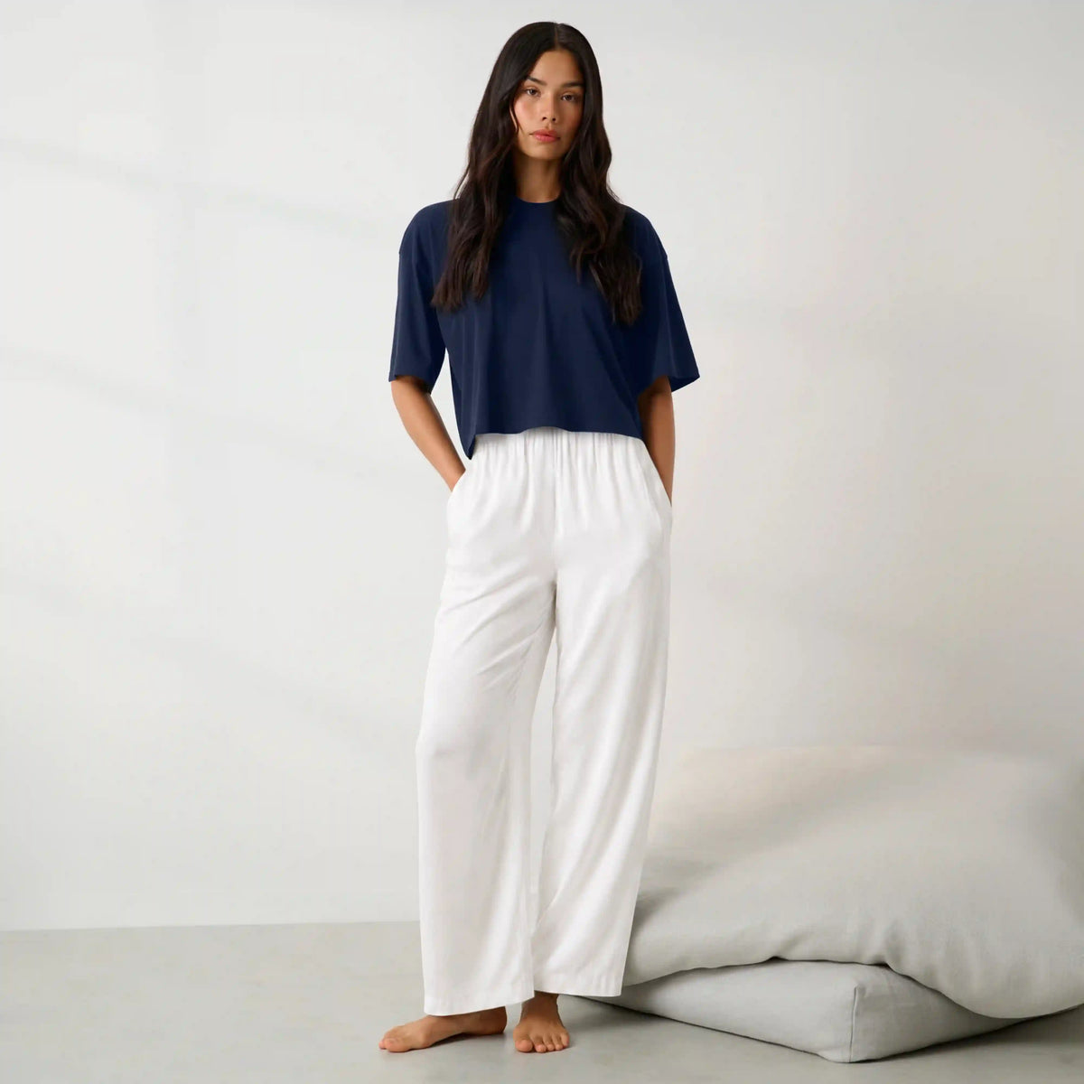 Organic Pima Cropped Easy Tee